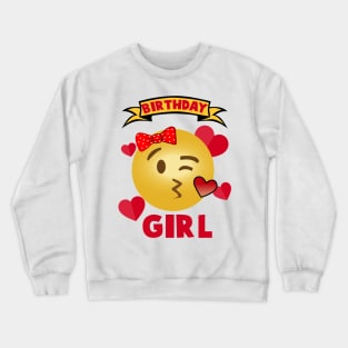 Emoji of Birthday Girl Crewneck Sweatshirt